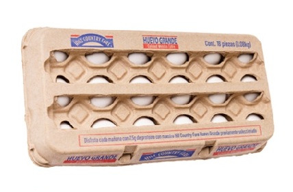 Huevo blanco jumbo 18 pz HCF