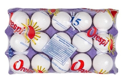 Huevo blanco 15 pz EK